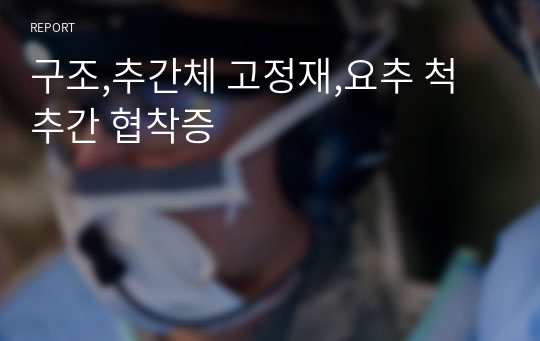 구조,추간체 고정재,요추 척추간 협착증