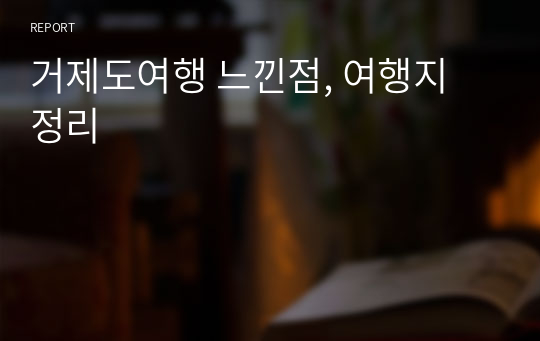 거제도여행 느낀점, 여행지 정리