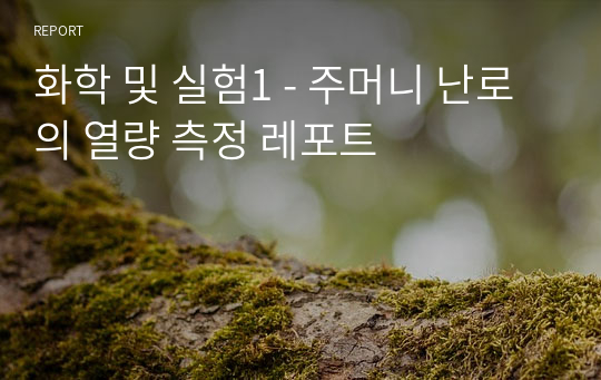 화학 및 실험1 - 주머니 난로의 열량 측정 레포트