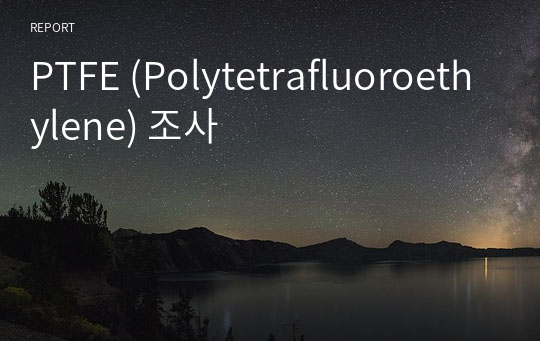 PTFE (Polytetrafluoroethylene) 조사