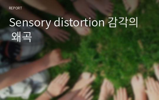 Sensory distortion 감각의 왜곡