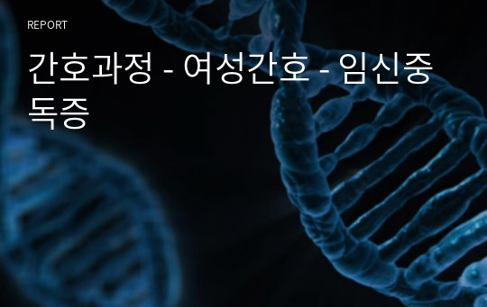 간호과정 - 여성간호 - 임신중독증