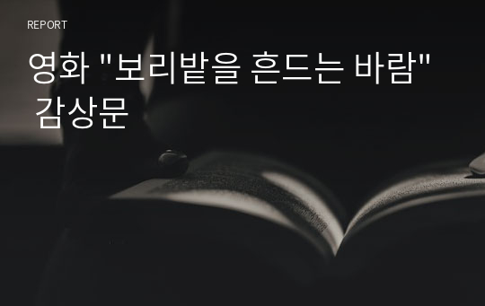 영화 &quot;보리밭을 흔드는 바람&quot; 감상문