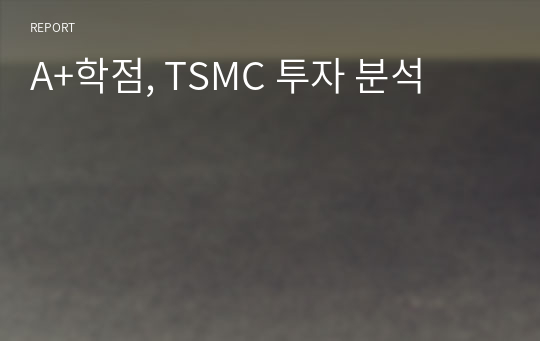 A+학점, TSMC 투자 분석