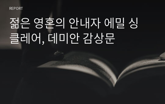 젊은 영혼의 안내자 에밀 싱클레어, 데미안 감상문