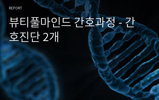 뷰티풀마인드 간호과정 - 간호진단 2개