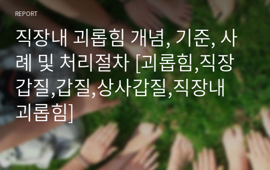 직장내 괴롭힘 개념, 기준, 사례 및 처리절차 [괴롭힘,직장갑질,갑질,상사갑질,직장내 괴롭힘]