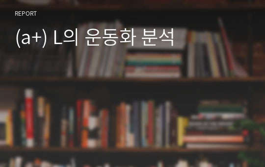 (a+) L의 운동화 분석