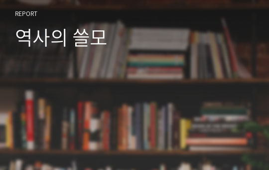 역사의 쓸모