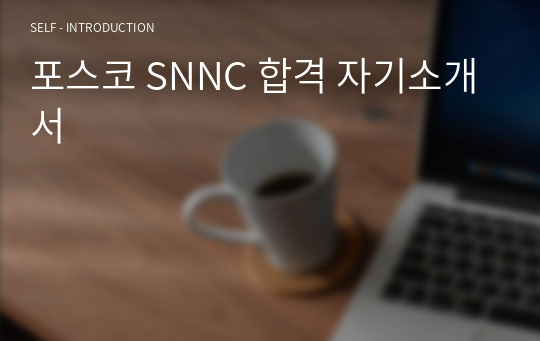 포스코 SNNC 합격 자기소개서