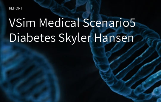 VSim Medical Scenario5 Diabetes Skyler Hansen
