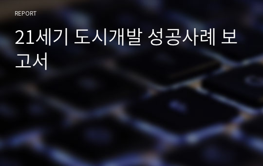 21세기 도시개발 성공사례 보고서