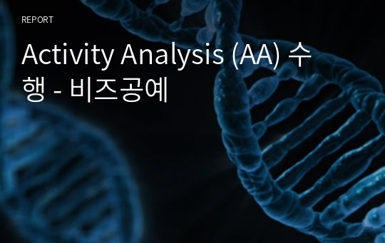 Activity Analysis (AA) 수행 - 비즈공예