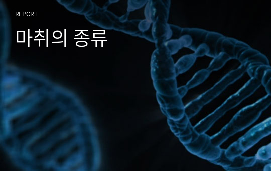 마취의 종류