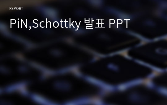 PiN,Schottky 발표 PPT