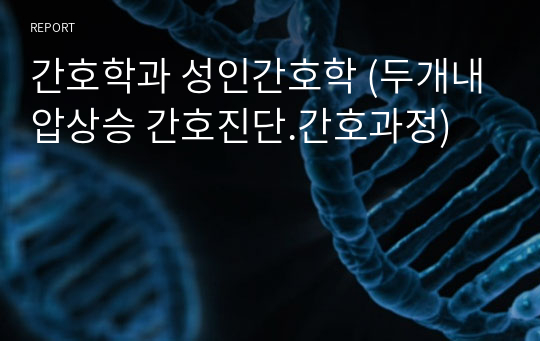 간호학과 성인간호학 (두개내압상승 간호진단.간호과정)