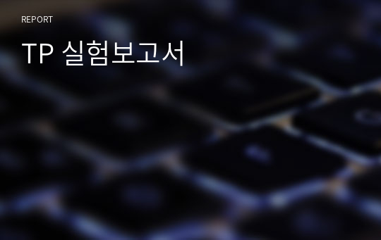 TP 실험보고서