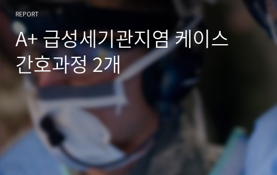 A+ 급성세기관지염 케이스 간호과정 2개