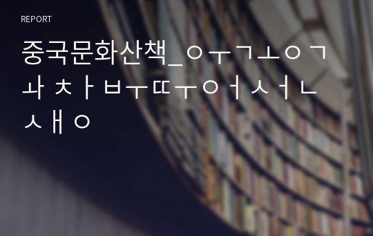 중국문화산책_우공과 차부뚜어선생