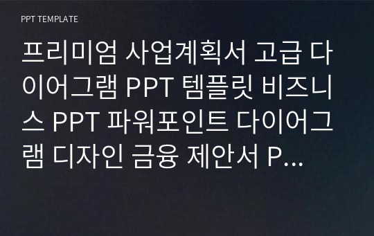 프리미엄 사업계획서 고급 다이어그램 PPT 템플릿 비즈니스 PPT 파워포인트 다이어그램 디자인 금융 제안서 PPT 사업계획서 PPT 금융 PPT