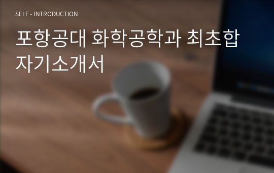 포항공대 화학공학과 최초합 자기소개서