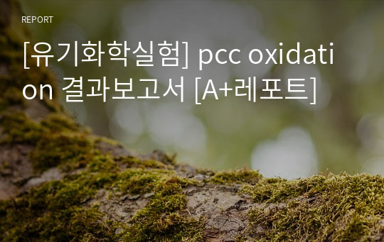 [유기화학실험] pcc oxidation 결과보고서 [A+레포트]