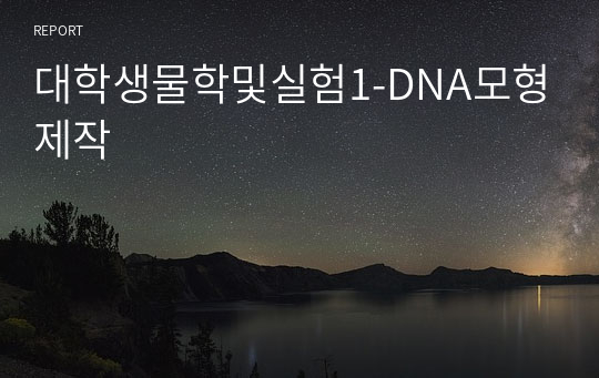 대학생물학및실험1-DNA모형제작