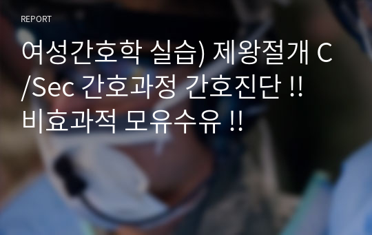 여성간호학 실습) 제왕절개 C/Sec 간호과정 간호진단 !! 비효과적 모유수유 !!