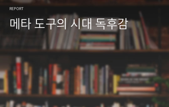 메타 도구의 시대 독후감