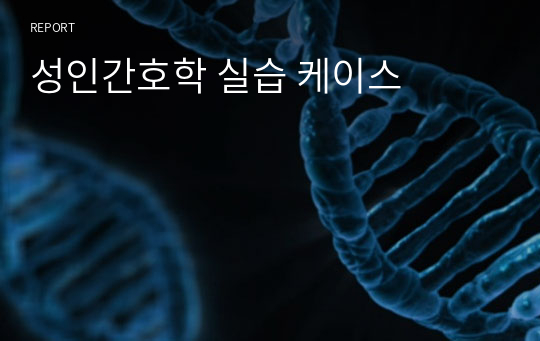 성인간호학 실습 케이스