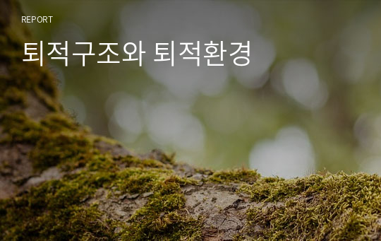 퇴적구조와 퇴적환경