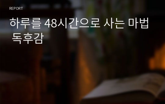 하루를 48시간으로 사는 마법 독후감