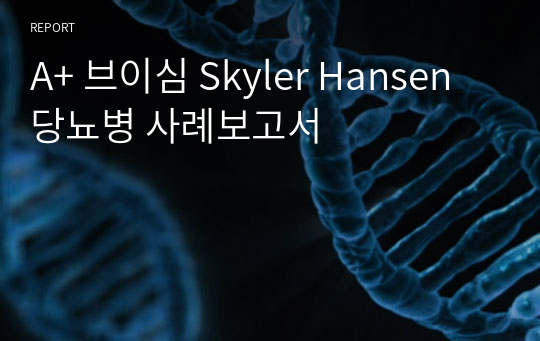 A+ 브이심 Skyler Hansen 당뇨병 사례보고서