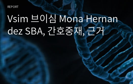 Vsim 브이심 Mona Hernandez SBA, 간호중재, 근거