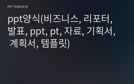 ppt양식(비즈니스, 리포터, 발표, ppt, pt, 자료, 기획서, 계획서, 템플릿)