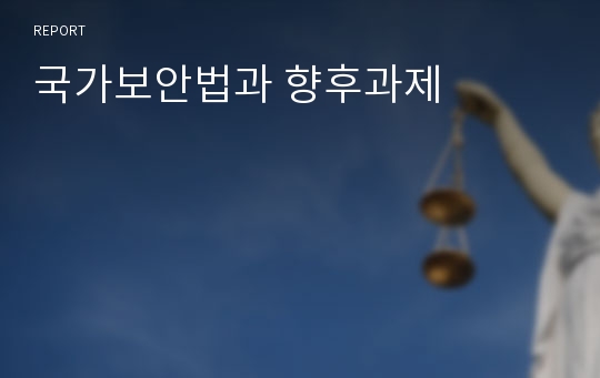 국가보안법과 향후과제