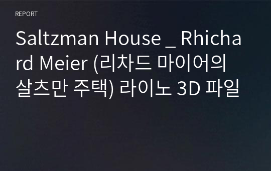 Saltzman House _ Rhichard Meier (리차드 마이어의 살츠만 주택) 라이노 3D 파일