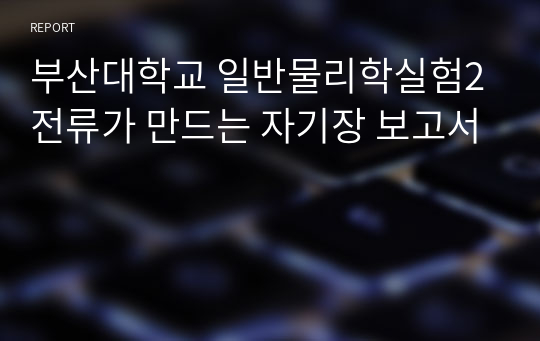 부산대학교 일반물리학실험2 전류가 만드는 자기장 보고서