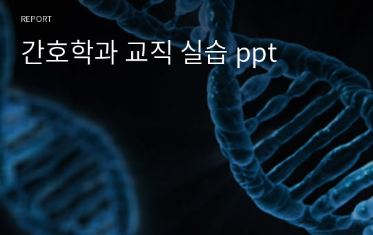 간호학과 교직 실습 ppt