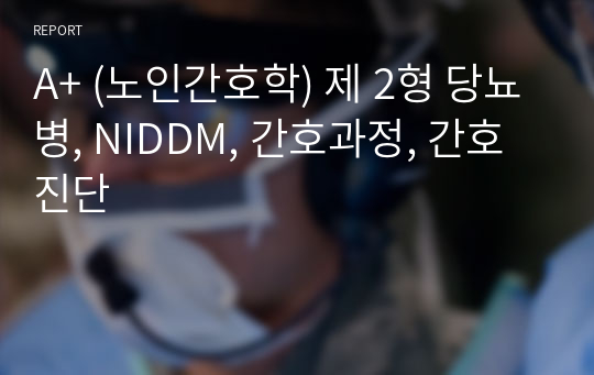 A+ (노인간호학) 제 2형 당뇨병, NIDDM, 간호과정, 간호진단