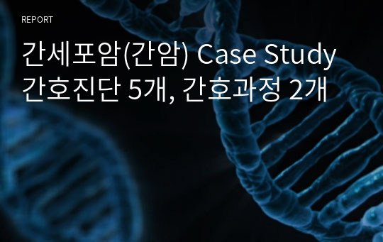 간세포암(간암) Case Study 간호진단 5개, 간호과정 2개