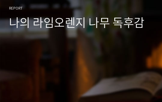 나의 라임오렌지 나무 독후감