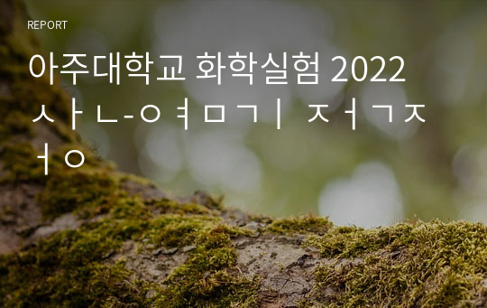 아주대학교 화학실험 2022 산-염기 적정