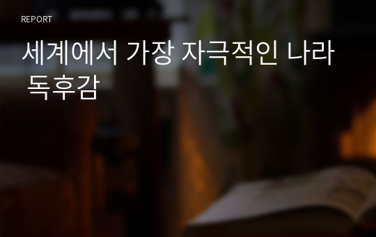 세계에서 가장 자극적인 나라 독후감