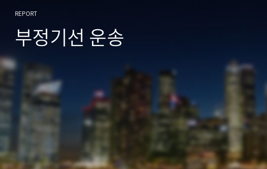 부정기선 운송