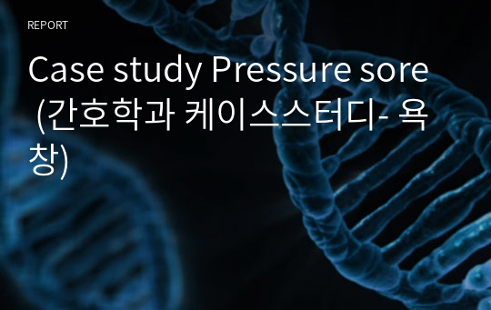 A+받은 Case study Pressure sore (욕창)