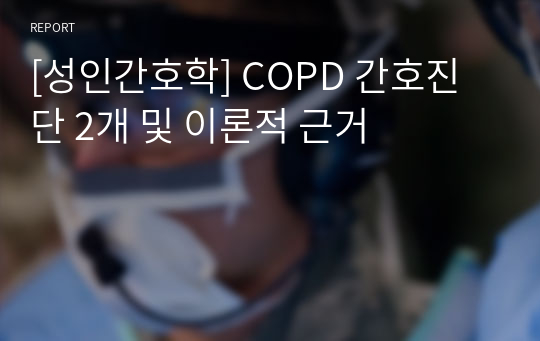 [성인간호학] COPD 간호진단 2개 및 이론적 근거