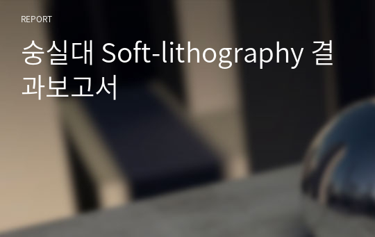 숭실대 Soft-lithography 결과보고서