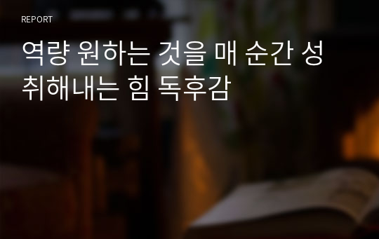 역량 원하는 것을 매 순간 성취해내는 힘 독후감