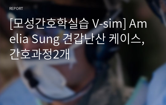 [모성간호학실습 V-sim] Amelia Sung 견갑난산 케이스, 간호과정2개